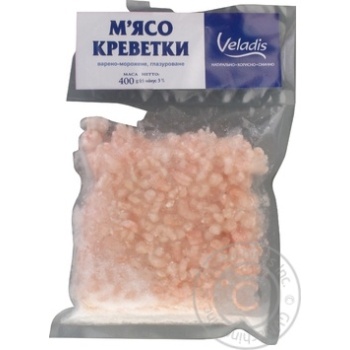 Мясо креветки Veladis варено-мороженое глазированное 400г купить, цены на МегаМаркет - фото 1