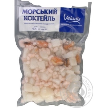 Морський коктейль Veladis варено-морожений глазурований 400г купити, ціни на МегаМаркет - фото 1