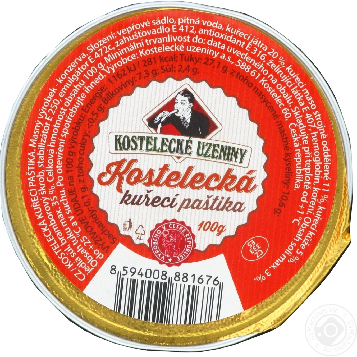 

Паштет Kostelecka куриный 100г
