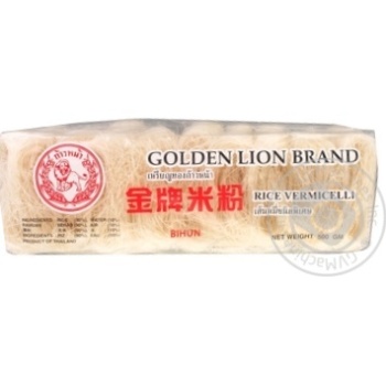 Pasta noodles Golden lion brand rice 500g - buy, prices for MegaMarket - photo 1