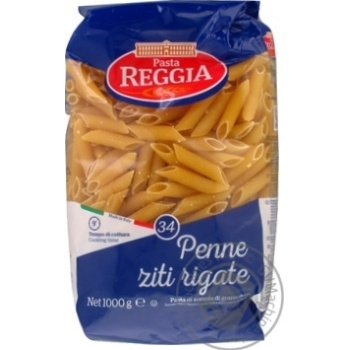 Макарони Pasta Reggia Penne Ziti Rigate 1000г х8 купити, ціни на МегаМаркет - фото 1