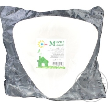 Миска TCM Natural паперова трикутна 21,1x20,4см 3шт