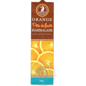 Мармелад Shoud'e Pate de fruits Апельсин 192г купить, цены на МегаМаркет - фото 1