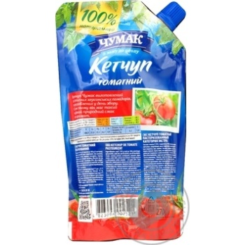 Кетчуп Чумак 270 г пак. Томатний купити, ціни на МегаМаркет - фото 2