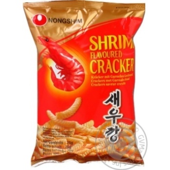 Хрустящие палочки Nongshim со вкусом креветок 75г - купить, цены на Auchan - фото 1