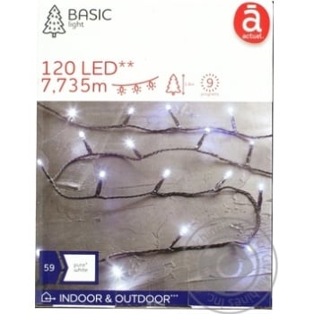 Actuel Flashing Lights pure white 120LED 7.735m - buy, prices for - photo 1