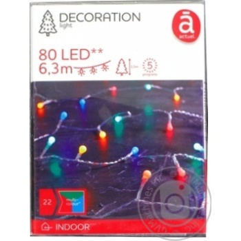 Actuel Flashing Lights multicolor 80LED 6.3m - buy, prices for - photo 1