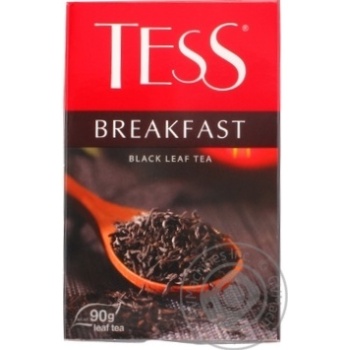 Tess Tea black Breakfast leaf 90g - buy, prices for MegaMarket - photo 1