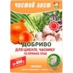 Удобрение Чистый Лист для лука чеснока и зелени 300г