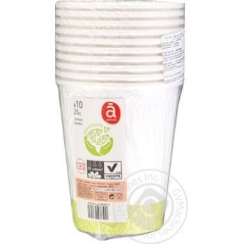 Actuel Glass Disposable 250ml 10pcs - buy, prices for Auchan - photo 1