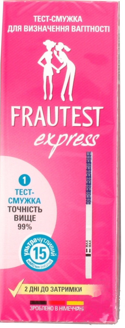 

Тест-полоска Frautest Express для определения беременности ультрачувствительная 1шт