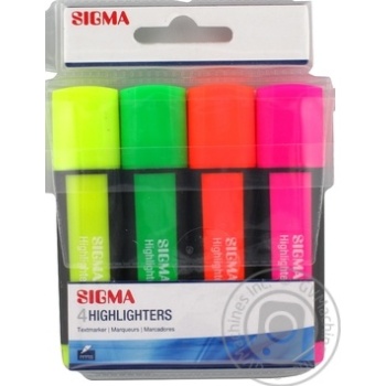 Sigma Highlighters colored 4pcs