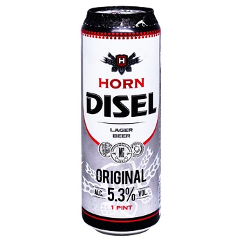 Пиво Horn Disel Original 5,3% 0,568л - купити, ціни на NOVUS - фото 1