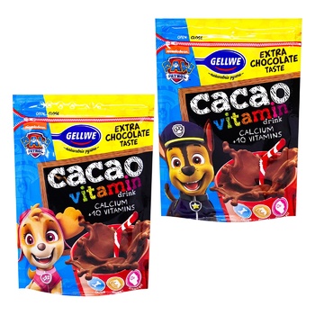 Gellwe Paw Patrol Cocoa Drink with Vitamins and Calcium 150g - buy, prices for EKO Market - photo 1