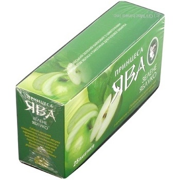 Green pekoe tea Princess Java Green Apple with apple pieces 25х1.5g teabags Ukraine - buy, prices for NOVUS - photo 7