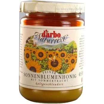 Honey Darbo sunflower 500g glass jar Austria - buy, prices for NOVUS - photo 1