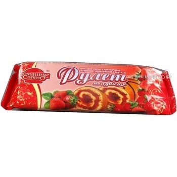 Roll Domashne sviato biscuit strawberries with cream 200g Ukraine - buy, prices for NOVUS - photo 3