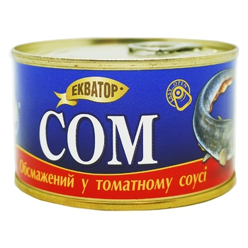 Ekvator Fried In Tomato Sauce Catfish 230g - buy, prices for - photo 1