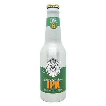 Пиво світле Brasserie Lion Ipa нефільтроване з/б 6% 0,33л - купити, ціни на NOVUS - фото 1