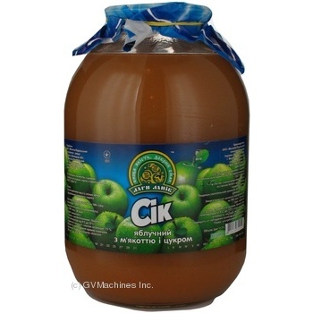 Sterilized juice with sugar and pulp Dary laniv apples glass jar 3000ml Ukraine - buy, prices for MegaMarket - photo 1