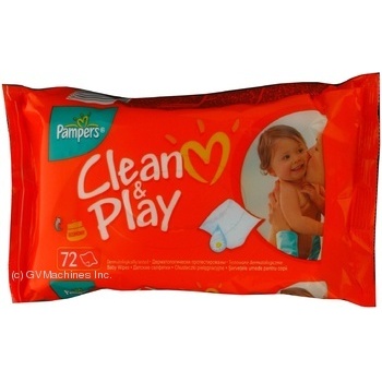 Серветки дитячі Pampers Naturally Clean 64шт