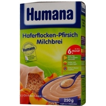 Dry milk porridge Humana oatmeal with peach for 6+ month old babies 250g Germany - buy, prices for NOVUS - photo 3