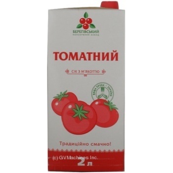 Reconstituted sterilized homogenized juice Beregivsky tomato with salt tetra pak 2000ml Ukraine - buy, prices for NOVUS - photo 4