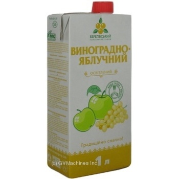 Нектар Берегівський виноградно-яблучний освітлений пастеризований тетрапакет 1000мл Україна - купити, ціни на - фото 3