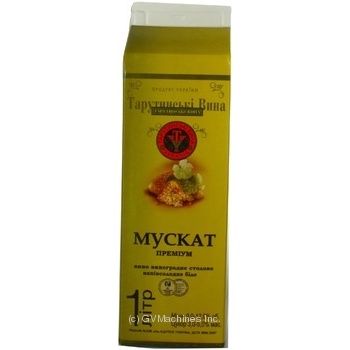 Wine muscat Tarutynskie vyna 12% 1000ml tetra pak Ukraine - buy, prices for NOVUS - photo 1