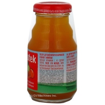 Pasteurized gluten-free nectar with pulp Frutek apricots and apples for children from 5+ months enriched with vitamin C glass bottle 125ml Slovenia - buy, prices for - photo 4