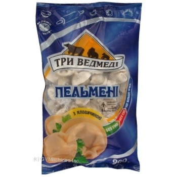 Пельмені з яловичиною Три Ведмедi 900г - купить, цены на - фото 2