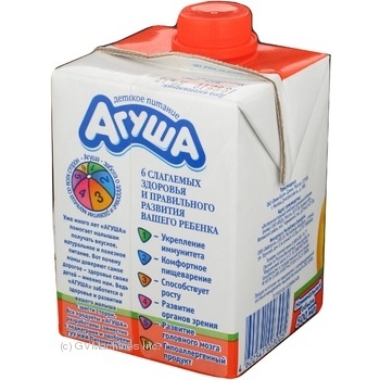 Reconstituted homogenized sterilized miltifruit juice with pulp Agusha enriched with iodine for 6+ months babies tetra pak 500ml Russia - buy, prices for - photo 3