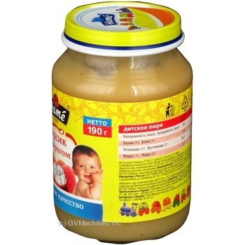 Puree Hame Peach with cottage cheese for 6+ month old babies 190g - buy, prices for MegaMarket - photo 3