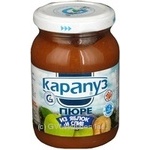 Puree Karapuz Apple-Plum with sugar for 2+ month old babies glass jar 200g Ukraine