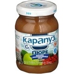 Puree Karapuz Apple with redcurrant juice with sugar for 4+ month old babies glass jar 200g Ukraine