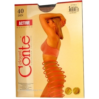 Tights Conte natural polyamide for women 40den 4size - buy, prices for MegaMarket - photo 2