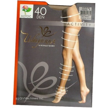 Tights Intuitsia Activity beige deniers for women 40den 3size - buy, prices for MegaMarket - photo 3