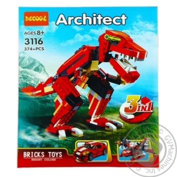 Decool Dinosaur 3in1 Construction Set 374pieces - buy, prices for - photo 1