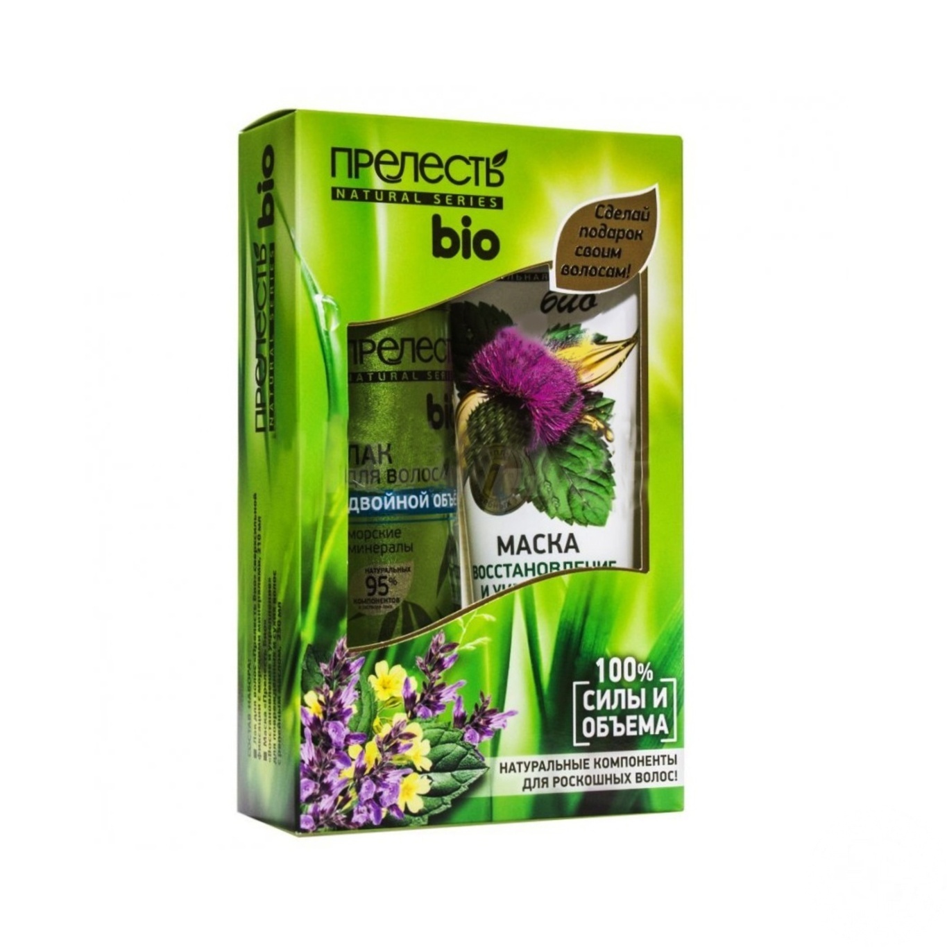 

Набор Прелесть Natural Series Bio лак для волос 210мл + маска 250мл