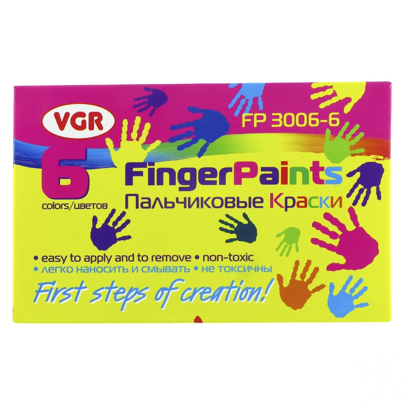 

Краски пальчиковые VGR 6 цветов