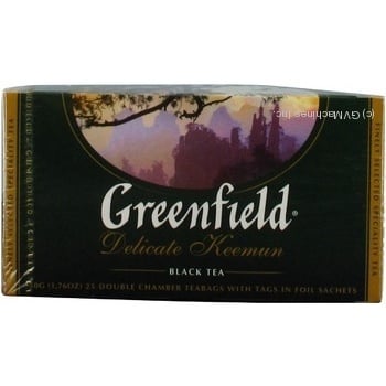 Black pekoe tea Greenfield Delicate Keemun 25х2g teabags Russia - buy, prices for - photo 4