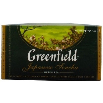 Green pekoe tea Greenfield Japanese Sencha 25х2g teabags Russia - buy, prices for - photo 10