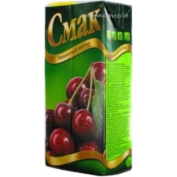 Reconstituted nectar with sugar Smak cherry tetra pak 1000ml Ukraine - buy, prices for MegaMarket - photo 4