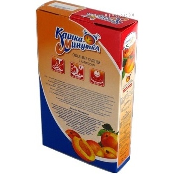 Oat flakes Kuncevo Kashka Minutka with apricot quick-cooking 5portions 185g Russia - buy, prices for - photo 4