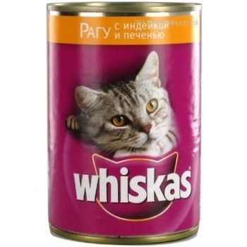 Корм для котів Whiskas Рагу Індичка,Печінка 400г - купити, ціни на - фото 1