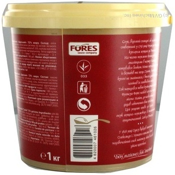 Mayonnaise Fores Imperial 72% 1000g bucket Ukraine - buy, prices for NOVUS - photo 2