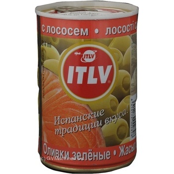 Оливки ITLV зелені з лососем 314мл х6 купить, цены на МегаМаркет - фото 1