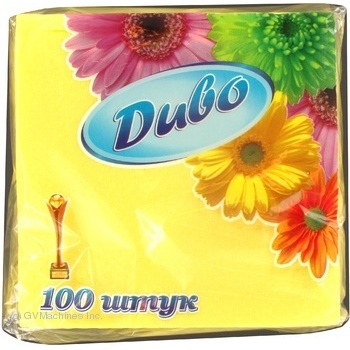 Napkins Dyvo yellow paper for serving 100pcs - buy, prices for MegaMarket - photo 8