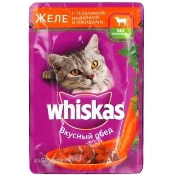 Консерва для котів Whiskas Желе Індичка,Телятина пауч 100г - купити, ціни на - фото 3