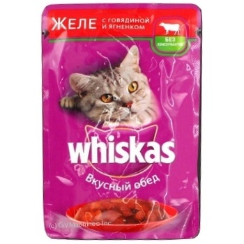 Консерва для котів Whiskas Желе Яловичина,Ягня пауч 100г - купити, ціни на - фото 3